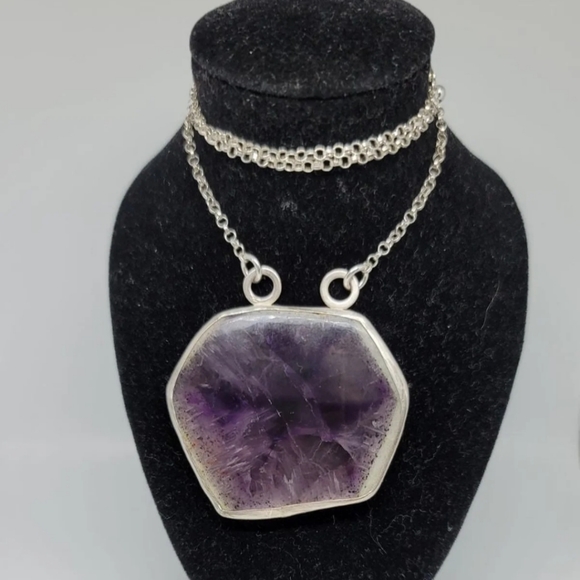 Auralite Amethyst Large Pendant - Picture 1 of 4